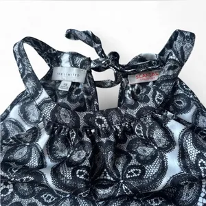 The Limited Y2K black and white lace top thumbnail 2