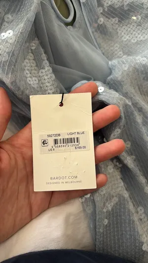 Bardot Sequin Midi Dress Light Blue thumbnail 7