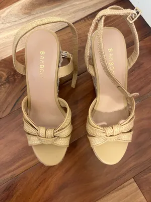 Bamboo Tan Platform Wedges thumbnail 3