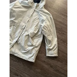 Outbrook Fleece Lined Rain Jacket Womens Medium Cream Hooded Utility Coat thumbnail 5