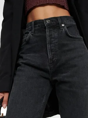 Agolde Freya High Rise Slim Jeans Charcoal Black Gray Womens Size 29‎ thumbnail 3