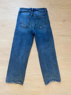 Klique B Women's Flare Jeans Blue Frayed Hem thumbnail 4