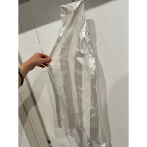 Silky Ivory White Two Tone Scarf thumbnail 4