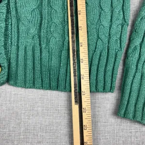 American Eagle Cardigan Sweater Womens Small Green V Neck Cable Knit Button thumbnail 5