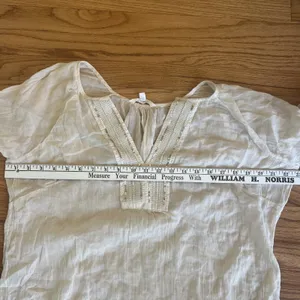 Athleta Mariana Tunic Sandcastle Cotton Beaded Sequined Size M‎ thumbnail 8