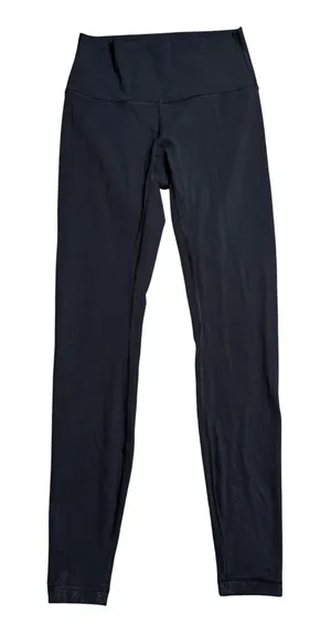 Lululemon Wunder Under Leggings Womens 4‎ Black Sparkle Excellent High Rise 28" thumbnail 1