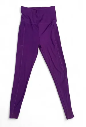 Shoactive Womens Medium Purple ribbed leggings thumbnail 1
