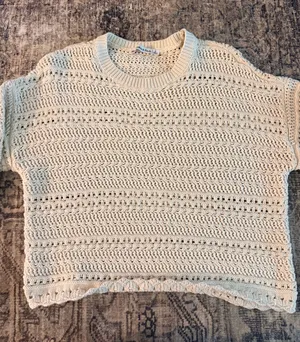 Abercrombie and Fitch Crochet Sweater thumbnail 1