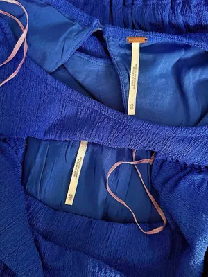Free People Cobalt Blue Maxi Skirt with Front Slit thumbnail 5