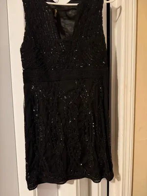 Free people sequin party dress black thumbnail 4