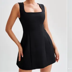 Meshki Lysandre Crepe Mini Dress - Black thumbnail 3