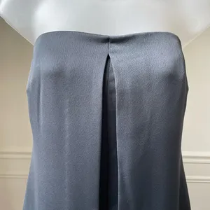 NWT Club Monaco Strapless Satin Jumpsuit Grey 8 $289 thumbnail 5