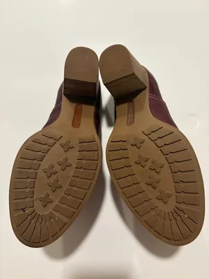 Timberland Women's Burgundy Leather Slingback Clog Heels thumbnail 4