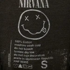 Nirvana Nevermind Dead Smiley Dual Side Grunge Band Tee S thumbnail 4