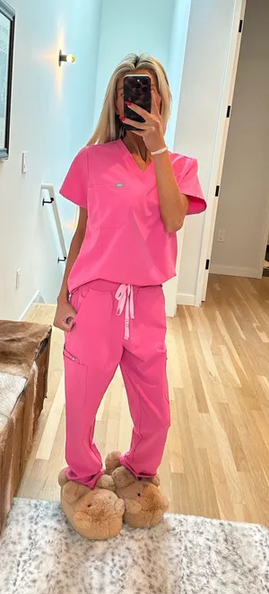 FIGS F*ing Pink Scrub Set thumbnail 1