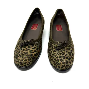 Munro Size 6 Ballet Brown Leopard Cheetah Animal Print 1.5" Heel‎ Slip On thumbnail 10
