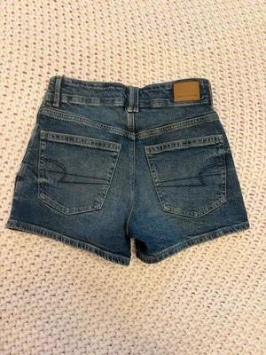 American Eagle Strigid Super High-Waisted Relaxed Denim Shorts thumbnail 2