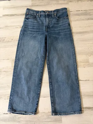 Madewell Slim Wide Leg Crop Jeans Size 28 thumbnail 2