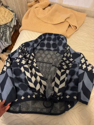 Button Up Cardigan Blue Size M thumbnail 5
