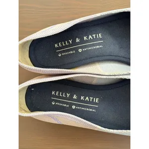 Kelly & Katie Striped Knit Pointed Toe Ballet Flats Washable Pink Blue 7M thumbnail 4