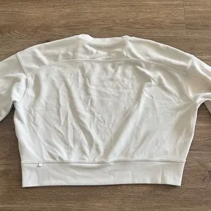 Lululemon Ribbed Softstreme Perfectly Oversized Cropped Crew - Bone thumbnail 2