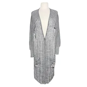 FREE PEOPLE Women’s Boho Slouchy Shadow Striped Button Front Cardigan thumbnail 2