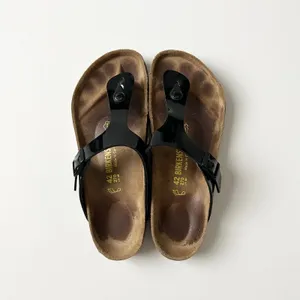 Birkenstock Gizeh Birko-Flor Patent Black Sandals Size 42 US 11 thumbnail 6