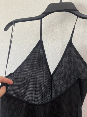ZARA Basic Collection mesh black jumpsuit size S thumbnail 8