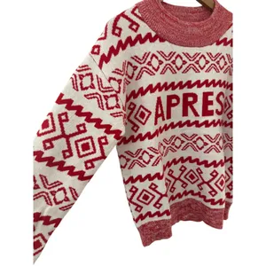 A New Day Apres Crew Neck Graphic Pullover Sweater Red Size Medium thumbnail 8