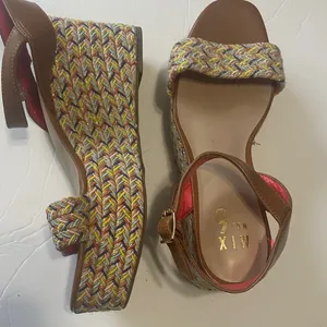 Mix No. 6 Brown Multicolor Woven Wedges thumbnail 1