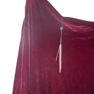 Universal Standard Wine Red Velvet Asymmetrical Off Shoulder Long Sleeve Dress L thumbnail 6