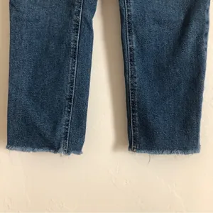 Target Wild Fable Blue Denim Mid Rise Cut Off Straight Leg Pants Jeans 0 thumbnail 4