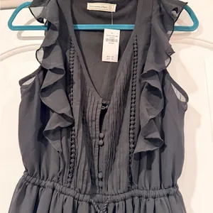 Abercrombie & Fitch Classic Black midi Dress medium‎ NWT thumbnail 3