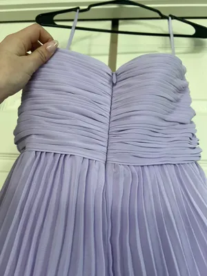 A-Line Sweetheart Tiered Floor Length Chiffon Lilac Bridesmaid Dress thumbnail 4
