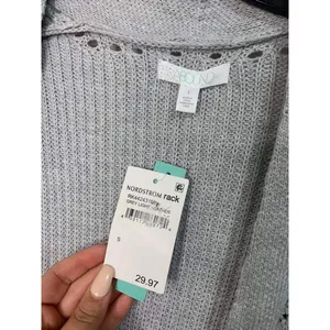 ABOUND Crochet Knit Open‎ Cardigan Size Small NEW thumbnail 2