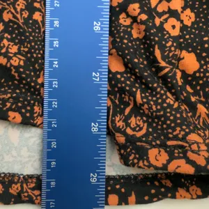 Altar'd State XS Black Orange Deep V Neck Long Sleeve Mini Dress Indie Skater thumbnail 6