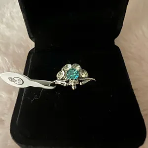 Women’s Gorgeous Silver Plated CZ Rhinestone Ring Size 19/10 US thumbnail 2