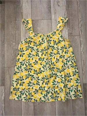 Draper James Woven Chemise Preppy Southern Coquette Lemon Mini Dress size XL thumbnail 5