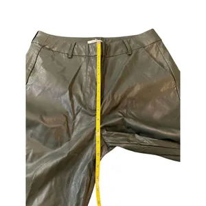 Tyler Boe Rebecca Wide-Leg Faux Vegan Leather Pants Green Size 6 Casual thumbnail 5