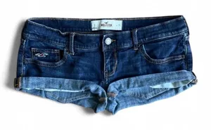 Hollister-co Women's Blue and Navy Shorts thumbnail 1