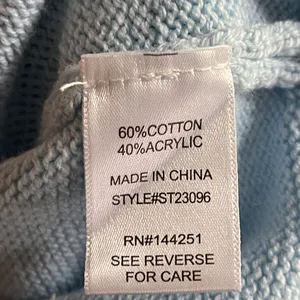 Sincerely Jules OUI Cropped Sweater Size M Baby Blue Pastel Coquette Spell Out thumbnail 10