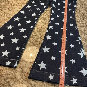 Judy Blue Star Print Flare Jeans Womens 9/29 High Waist Dark Blue JB88662 NWT thumbnail 10