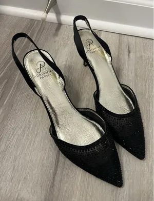 $129 Adrianna Papell Women's Black Hanah Mesh Slingback Sandal Shoe‎ Size US 10M thumbnail 1