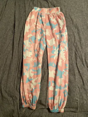 Pink And Blue Camo Joggers Multiple Size M thumbnail 1