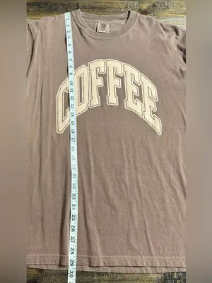 Comfort Colors Women's Short Sleeve Tee with COFFEE Graphic in Brown thumbnail 6