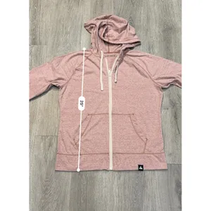 American Giant Lightweight Full Zip Hoodie Women's Large Heather Red Made in USA thumbnail 6