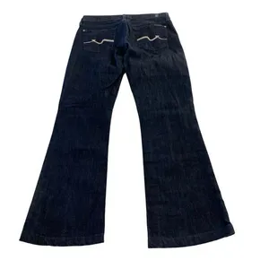 7 for all Mankind Blue Bootcut Jeans with Rhinestones‎ Bling Size 26 thumbnail 2