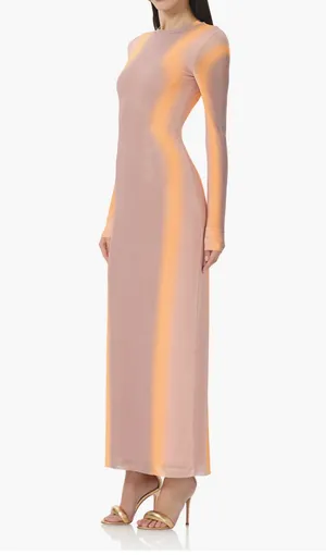 AFRM Long Sleeve Mesh Maxi Dress XS NWT thumbnail 4