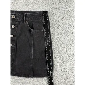 American Eagle‎ Skirt Women 6 High Rise A Line Button Front Denim thumbnail 4