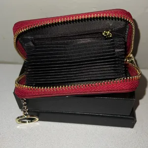 Bee Chic Burgundy Wallet with Gold Bee Detail RDIF tech thumbnail 4